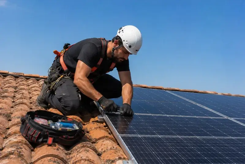 Maintenance et monitoring de panneaux solaires à Lompret